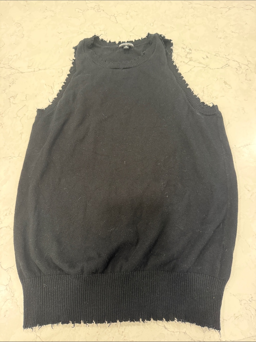 Minnie Rose distressed cotton tank